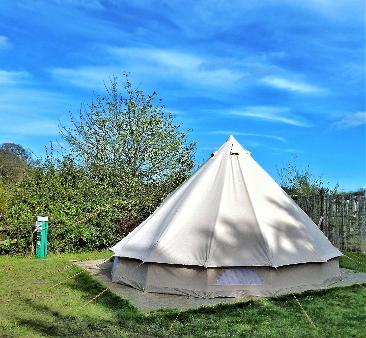 Bell tent glamping holiday, Dorset Country Holidays, dorset glampsite, glamping uk